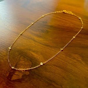 🍀Gold colored chain and jewel necklace